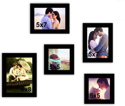 

MakeHomeHappy MDF Photo Frame(Black, 5 Photos)
