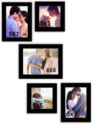 

MakeHomeHappy MDF Photo Frame(Black, 5 Photos)