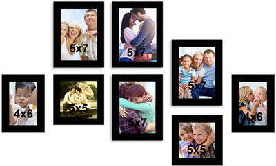 

MakeHomeHappy MDF Photo Frame(Black, 8 Photos)