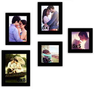 

MakeHomeHappy MDF Photo Frame(Black, 5 Photos)