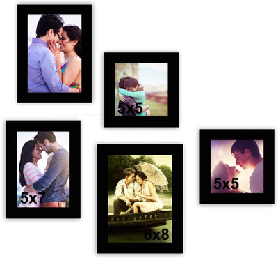 

MakeHomeHappy MDF Photo Frame(Black, 5 Photos)