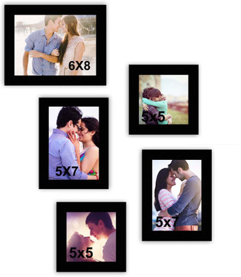 

MakeHomeHappy MDF Photo Frame(Black, 5 Photos)