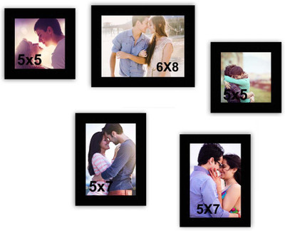 

MakeHomeHappy MDF Photo Frame(Black, 5 Photos)
