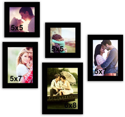 

MakeHomeHappy MDF Photo Frame(Black, 5 Photos)