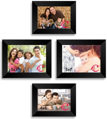

eCraftIndia Wood Photo Frame(Black, 4 Photos)