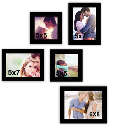 

MakeHomeHappy MDF Photo Frame(Black, 5 Photos)