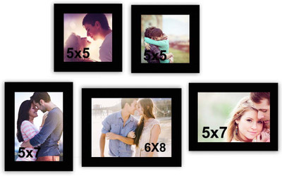 

MakeHomeHappy MDF Photo Frame(Black, 5 Photos)