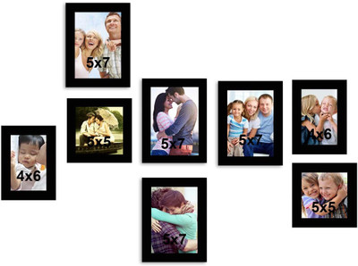 

MakeHomeHappy MDF Photo Frame(Black, 8 Photos)