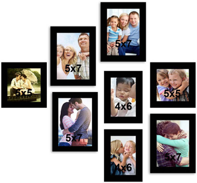 

MakeHomeHappy MDF Photo Frame(Black, 8 Photos)
