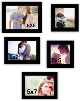 

MakeHomeHappy MDF Photo Frame(Black, 5 Photos)