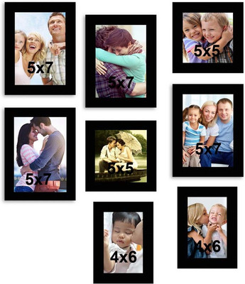

MakeHomeHappy MDF Photo Frame(Black, 8 Photos)