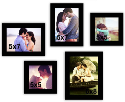 

MakeHomeHappy MDF Photo Frame(Black, 5 Photos)