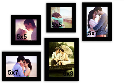 

MakeHomeHappy MDF Photo Frame(Black, 5 Photos)