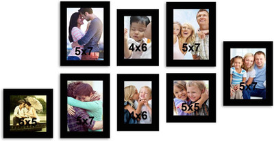 

MakeHomeHappy MDF Photo Frame(Black, 8 Photos)