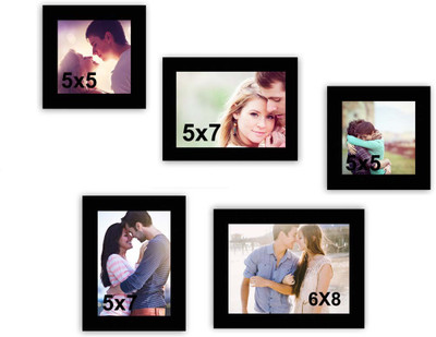 

MakeHomeHappy MDF Photo Frame(Black, 5 Photos)