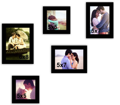 

MakeHomeHappy MDF Photo Frame(Black, 5 Photos)