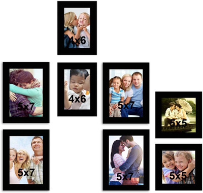 

MakeHomeHappy MDF Photo Frame(Black, 8 Photos)