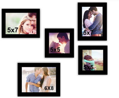 

MakeHomeHappy MDF Photo Frame(Black, 5 Photos)