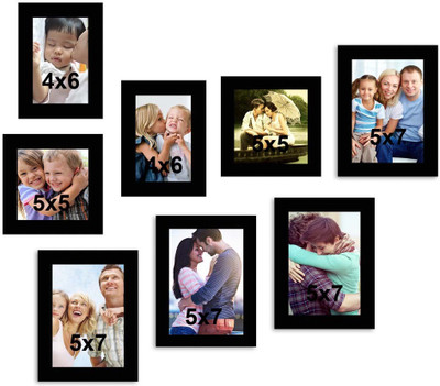 

MakeHomeHappy MDF Photo Frame(Black, 8 Photos)