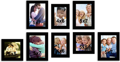 

MakeHomeHappy MDF Photo Frame(Black, 8 Photos)