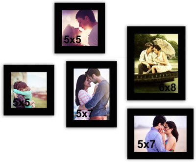 

MakeHomeHappy MDF Photo Frame(Black, 5 Photos)