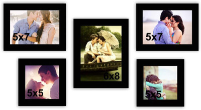

MakeHomeHappy MDF Photo Frame(Black, 5 Photos)
