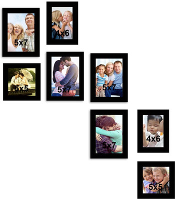 

MakeHomeHappy MDF Photo Frame(Black, 8 Photos)