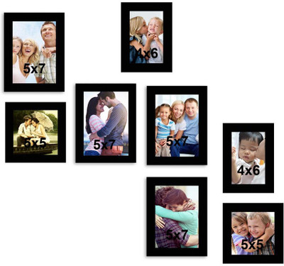 

MakeHomeHappy MDF Photo Frame(Black, 8 Photos)
