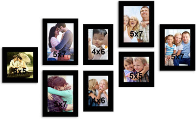 

MakeHomeHappy MDF Photo Frame(Black, 8 Photos)