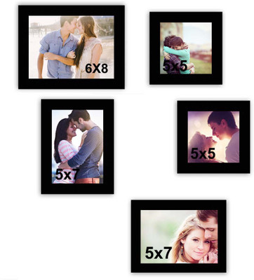 

MakeHomeHappy MDF Photo Frame(Black, 5 Photos)