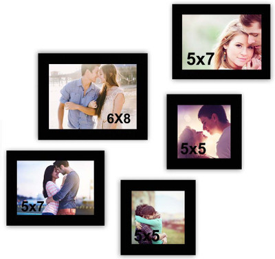 

MakeHomeHappy MDF Photo Frame(Black, 5 Photos)