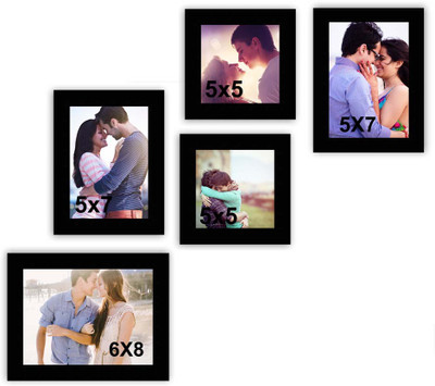 

MakeHomeHappy MDF Photo Frame(Black, 5 Photos)