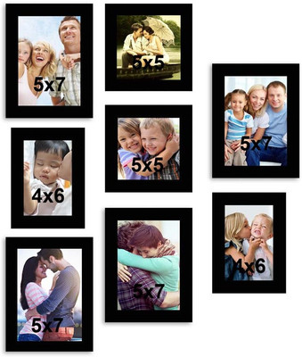 

MakeHomeHappy MDF Photo Frame(Black, 8 Photos)