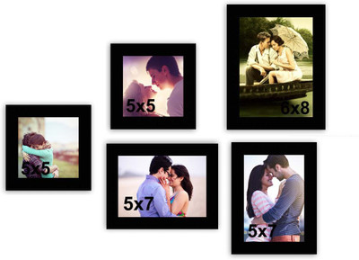 

MakeHomeHappy MDF Photo Frame(Black, 5 Photos)