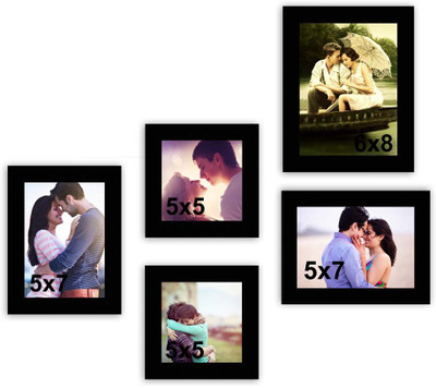 

MakeHomeHappy MDF Photo Frame(Black, 5 Photos)