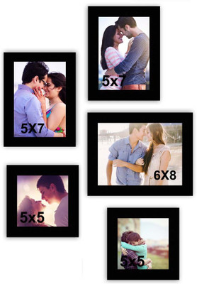 

MakeHomeHappy MDF Photo Frame(Black, 5 Photos)