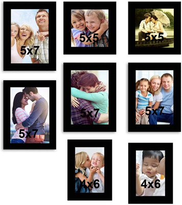 

MakeHomeHappy MDF Photo Frame(Black, 8 Photos)