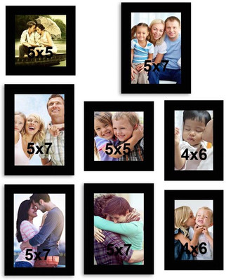 

MakeHomeHappy MDF Photo Frame(Black, 8 Photos)