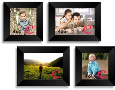 

eCraftIndia Wood Photo Frame(Black, 4 Photos)