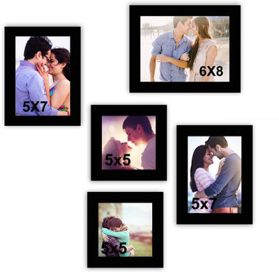 

MakeHomeHappy MDF Photo Frame(Black, 5 Photos)