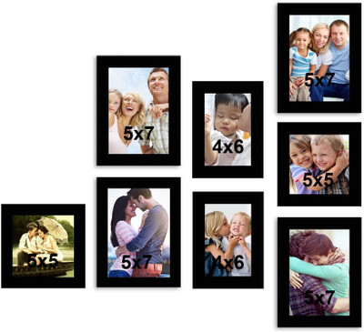 

MakeHomeHappy MDF Photo Frame(Black, 8 Photos)