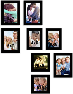 

MakeHomeHappy MDF Photo Frame(Black, 8 Photos)