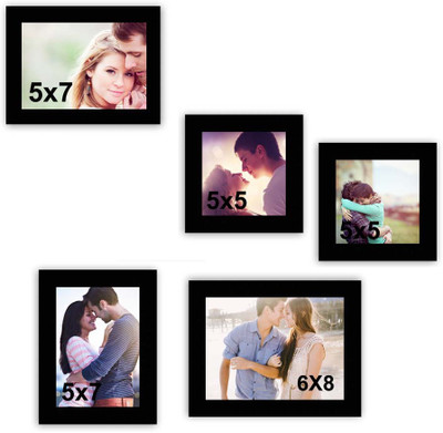 

MakeHomeHappy MDF Photo Frame(Black, 5 Photos)