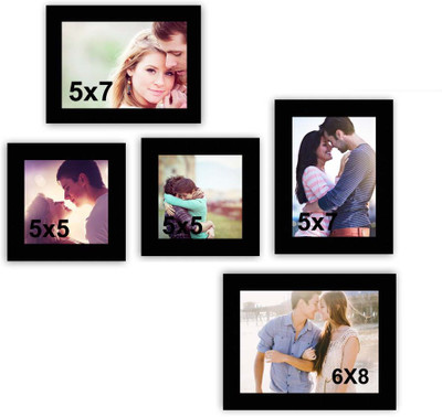 

MakeHomeHappy MDF Photo Frame(Black, 5 Photos)