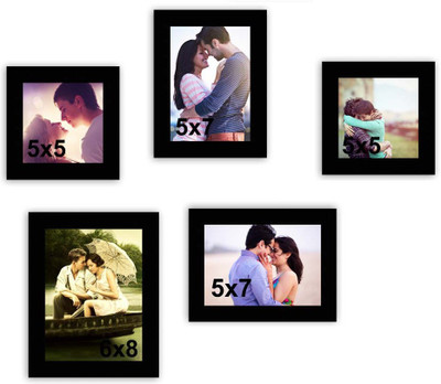 

MakeHomeHappy MDF Photo Frame(Black, 5 Photos)