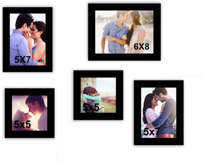 

MakeHomeHappy MDF Photo Frame(Black, 5 Photos)