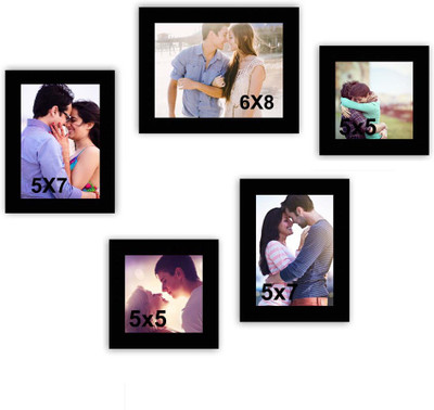 

MakeHomeHappy MDF Photo Frame(Black, 5 Photos)