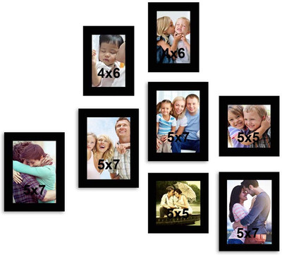 

MakeHomeHappy MDF Photo Frame(Black, 8 Photos)