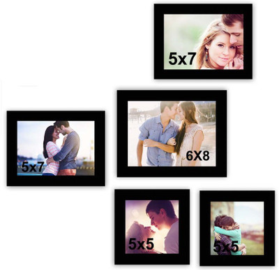 

MakeHomeHappy MDF Photo Frame(Black, 5 Photos)