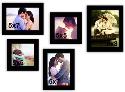 

MakeHomeHappy MDF Photo Frame(Black, 5 Photos)